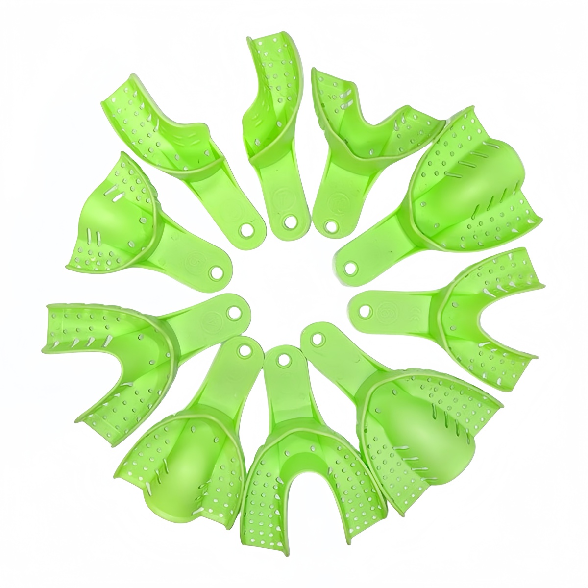 Teeth Whitening Tray - 10 adet/takım Otoklavlanabilir Diş Plastik Ölçü