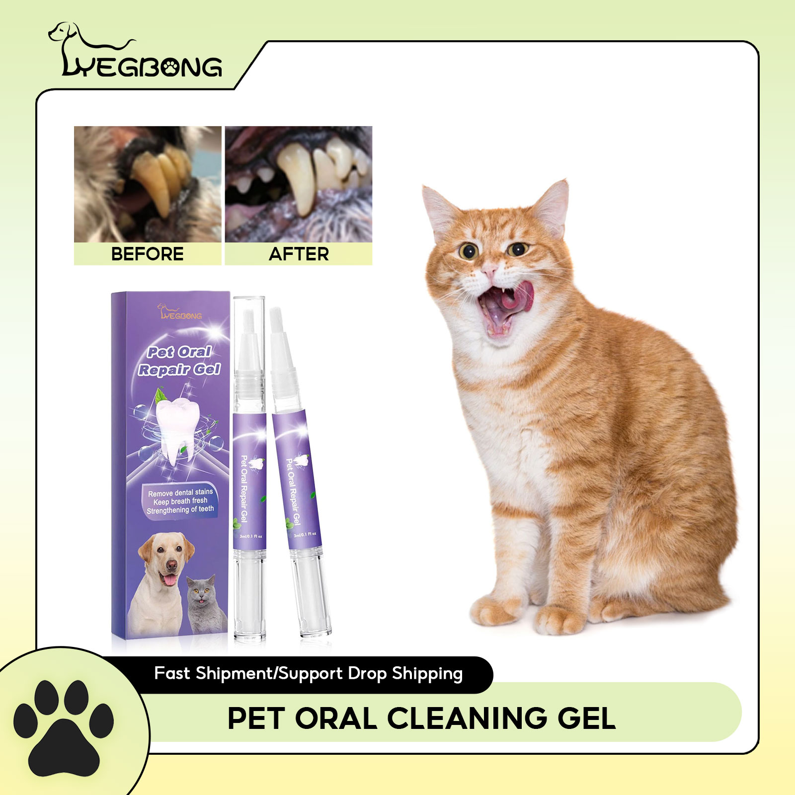 Whitening Mouthwash - Pet Oral Onarım Jeli Yavru Tartar