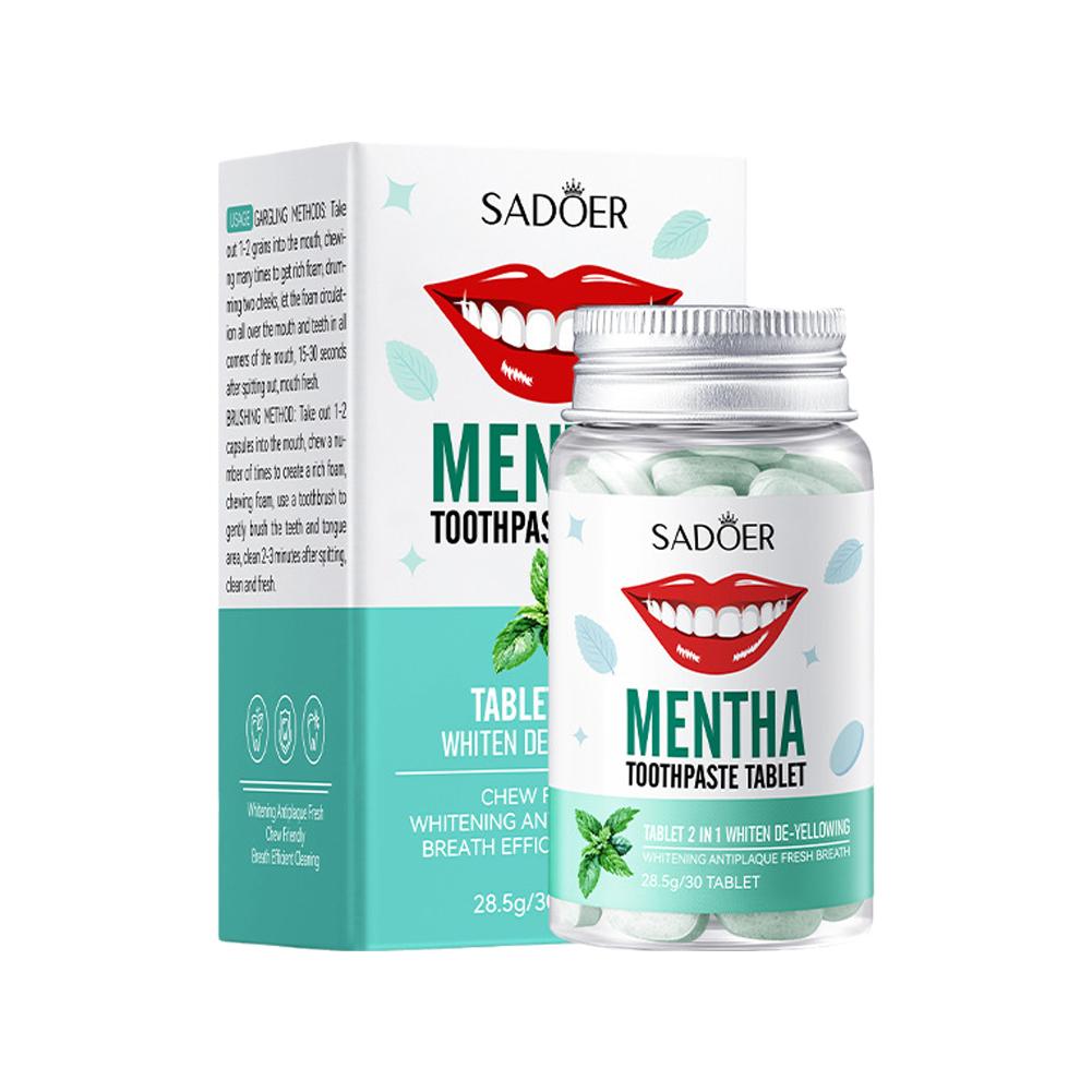 Whitening Mouthwash - Nane Katı Diş Macunu Tabletleri Nane