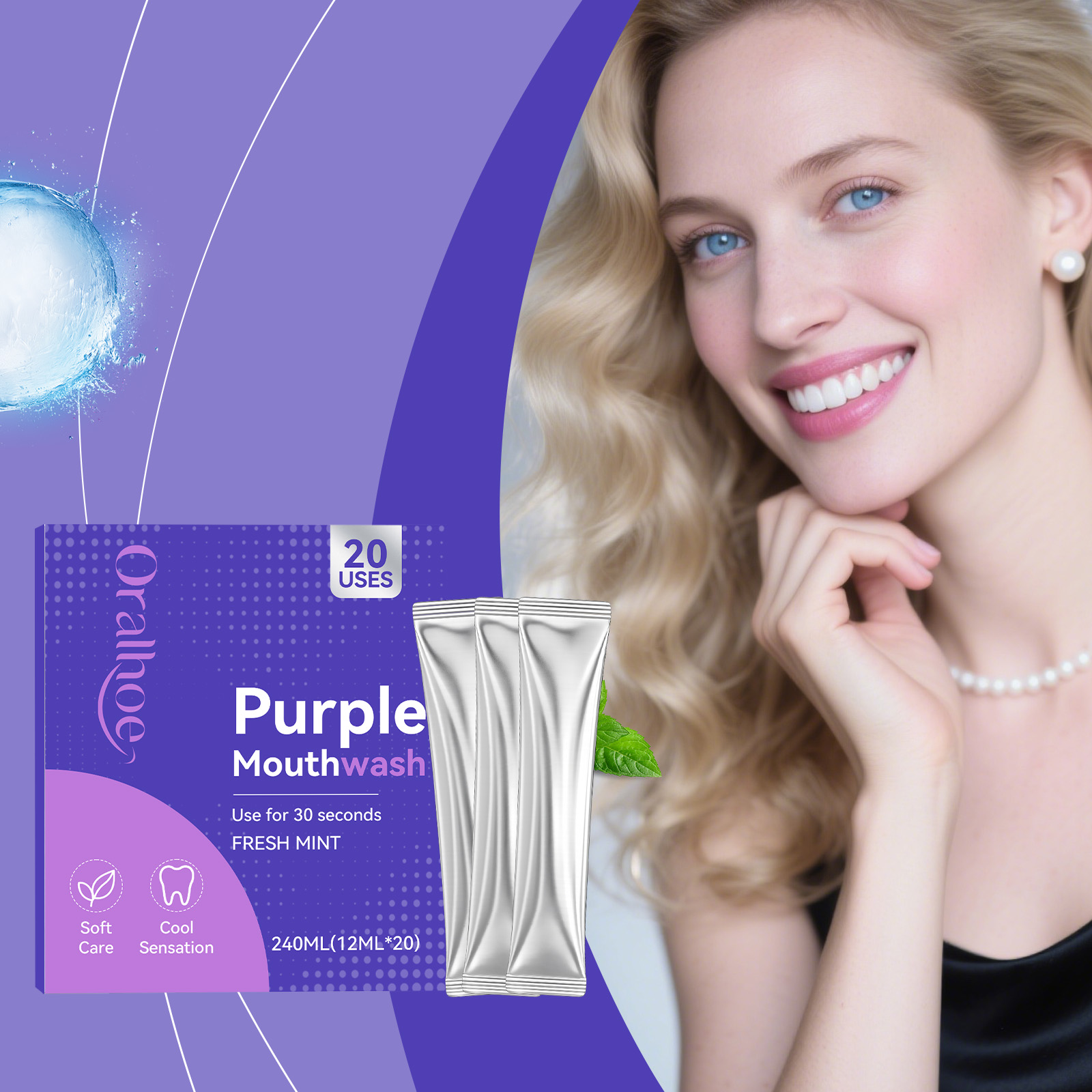 20 adet Mor Ağız Gargarası, Di - Whitening Mouthwash incelemesi ve fiyatı
