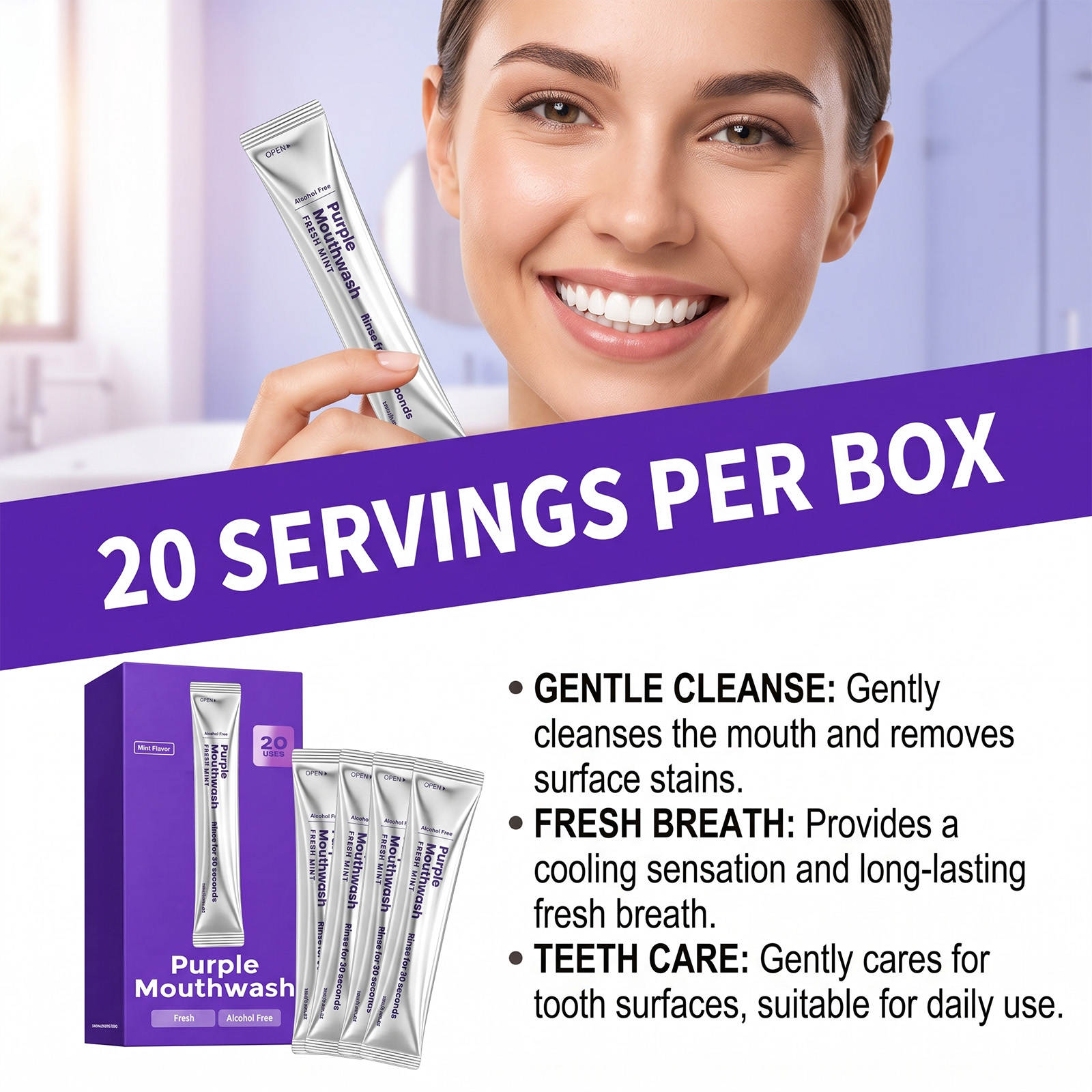 20'li Paket Anında Beyazlatıcı - Whitening Mouthwash incelemesi ve fiyatı